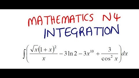 MATHEMATICS N4 INTEGRATION NOVEMBER 2015 REVISIONS @mathszoneafricanmotives