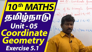 TN Samacheer 10th std Maths | New Syllabus | Coordinate Geometry | Exercise 5.1 | Unit 05