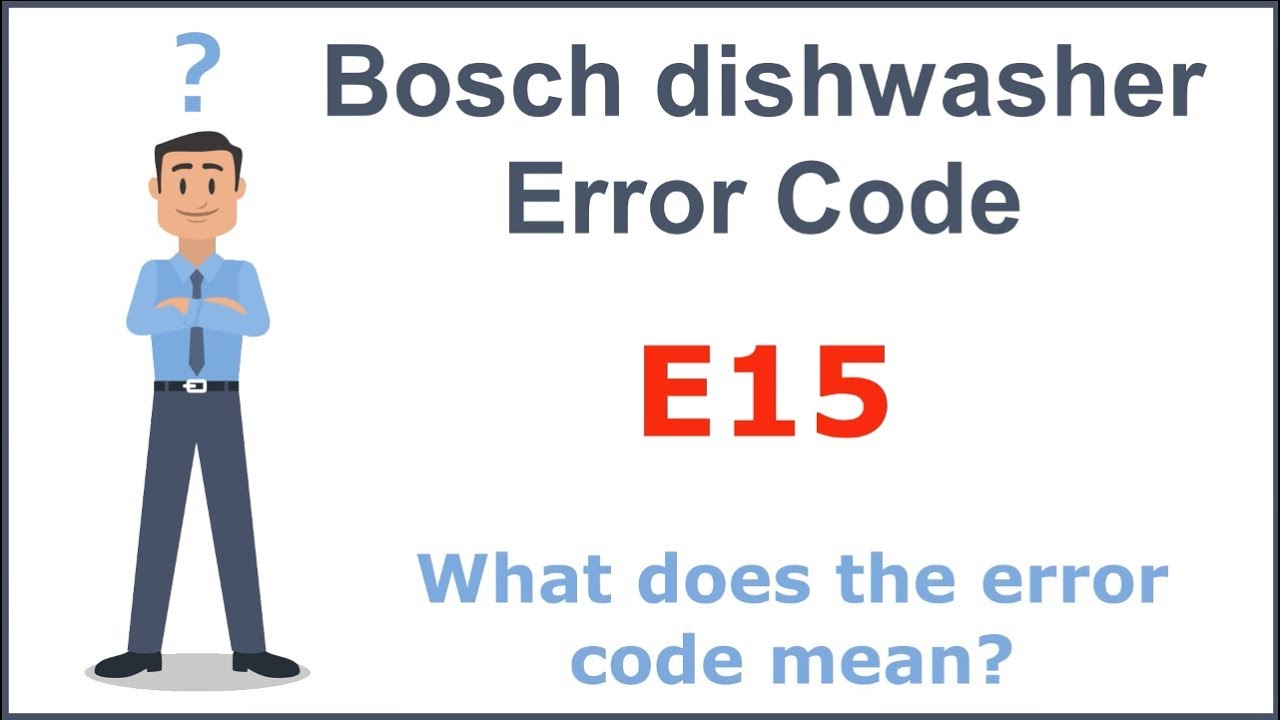 e15 bosch dishwasher fault