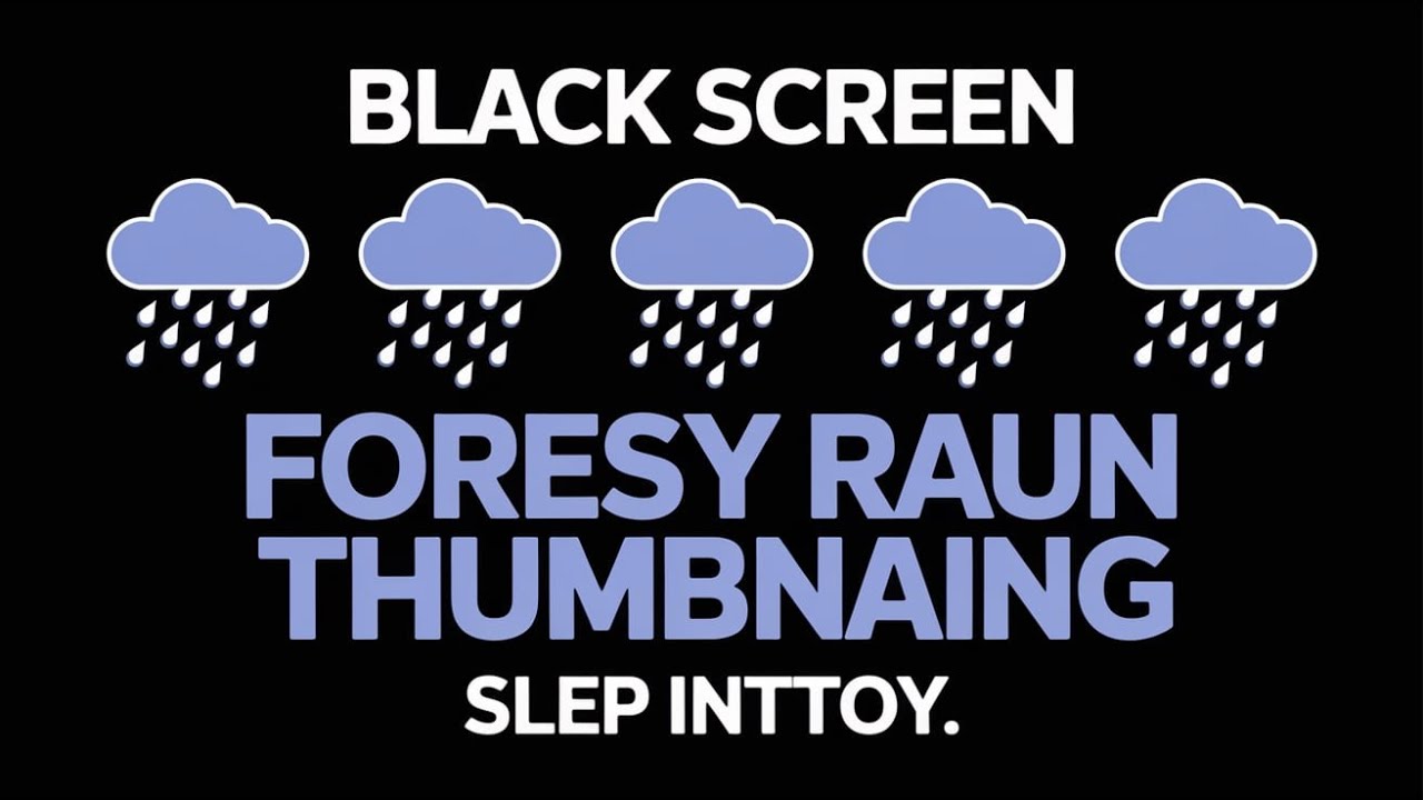 Rainfall Black Screen Ambience for Relaxation & Sleep 1