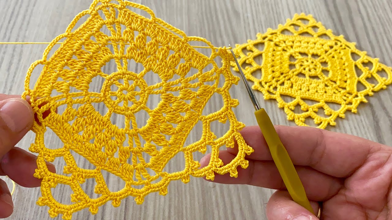 CROCHET Perfect New and Very Stylish Square Motif Runner Pattern Tutorial