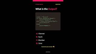 What is the Output Python If-Elif Quiz #shorts News