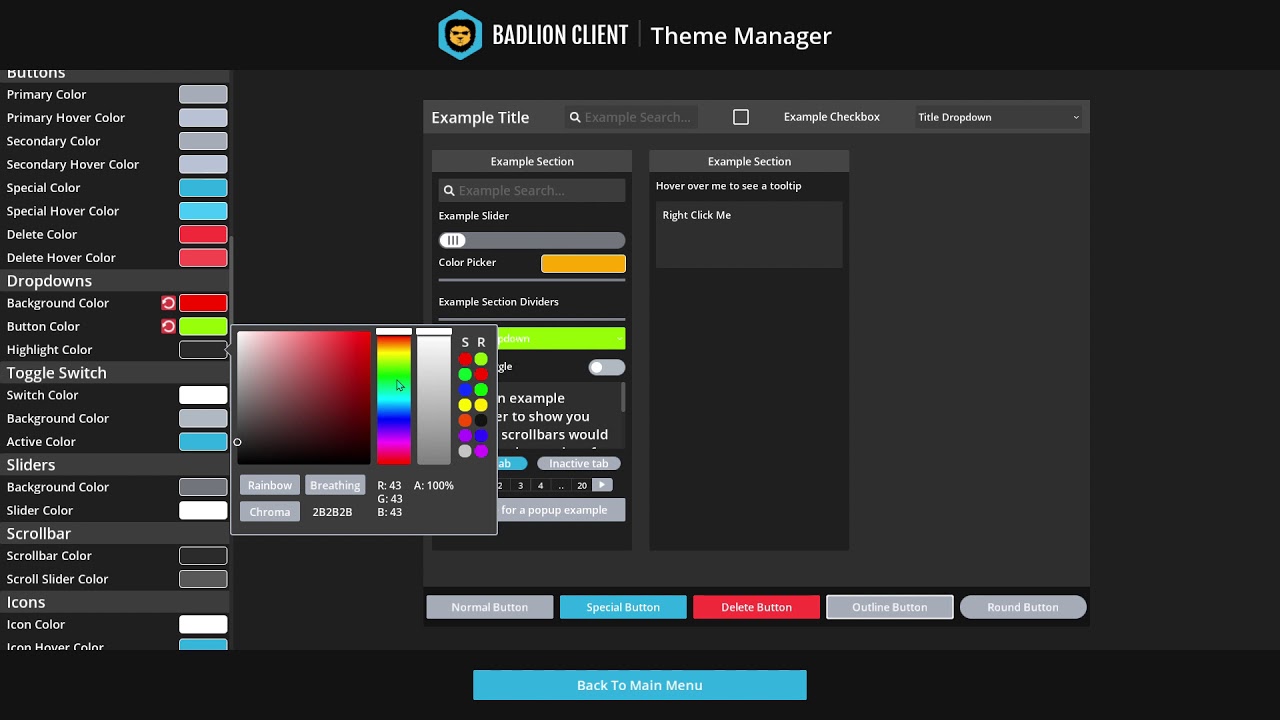 Theme Manager Customizing Themes Badlion Support