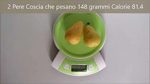 Quante calorie ha 1 pera matura?
