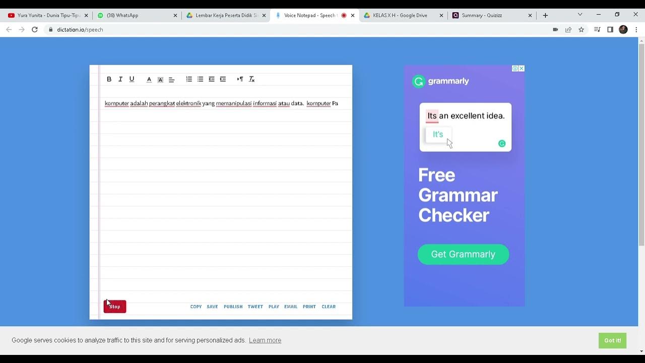 Voice Notepad Speech to Text with Google Speech Recognition Google Chrome 2022 09 01 14 39 19