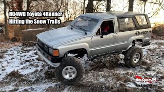 Time to get the rc4wd toyota 4runner out on snow trails. truck did
great, and we had a good getting there in for change of terrai...