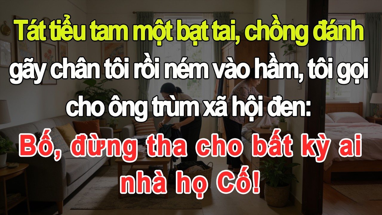 Tát tiểu tam bị chồng đánh gãy chân nhốt hầm, tôi gọi ông trùm xã hội đen: Bố, dẹp sạch nhà họ Cố!