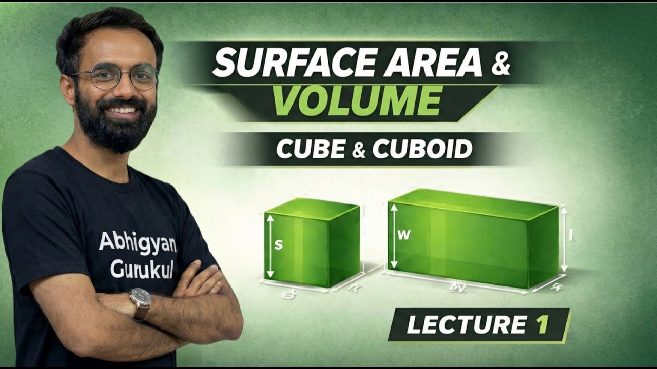Surface area and Volume - Lecture 1 | CLASS 9th Maths | Chapter 11 ...