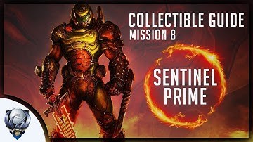 Doom Eternal (Mission 8 SENTINEL PRIME) All Collectibles, Upgrades, Secret Encounters & Extra Lives