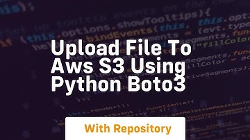 Upload file to aws s3 using python boto3