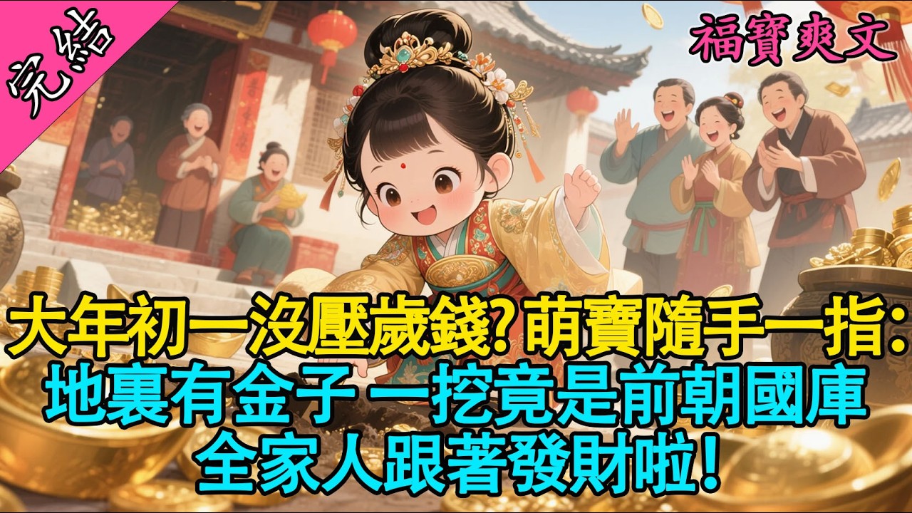 【一口氣聽完】大年初一沒壓歲錢？萌寶隨手一指：地裏有金子！一挖竟是前朝國庫，全家人發財啦！#有聲書 #爽文 #小說 #萌娃 #原創 #錦鯉
