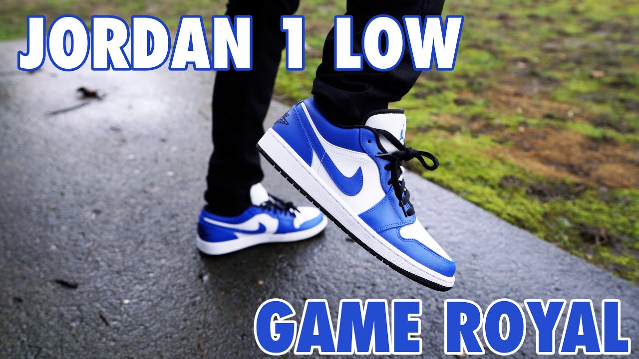 Jordan 1 Low Game Royal Blue Review On Feet Youtube