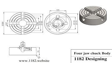 Design of Four jaws Chuck parts in SolidWorks. Parts-1 #caddesign #mechanicaldesign