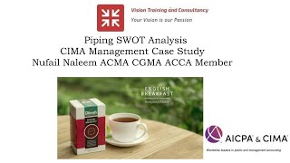 Piping SWOT CIMA Management Case Study May August 2022 #CIMA screenshot 1