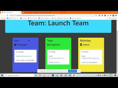 Team Creator Tool Walkthrough