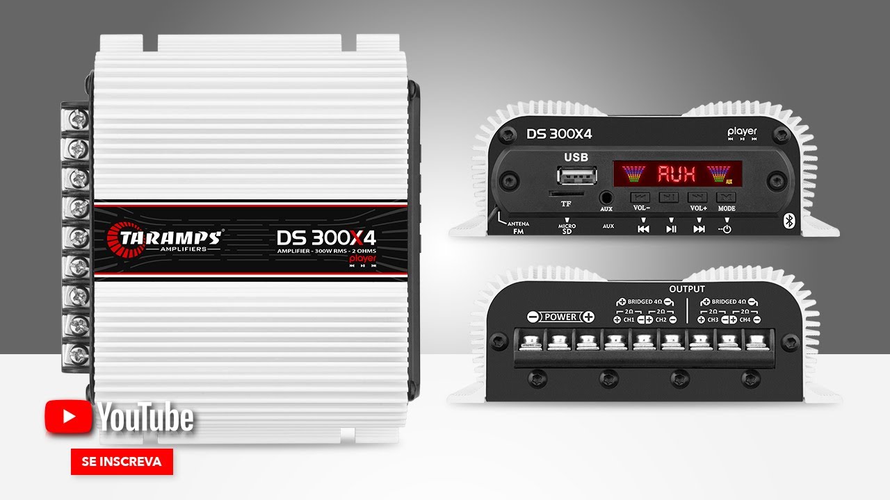 Taramps 300 Watt RMS Amplifier Module with Player | DS 300x4 