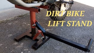 Home made dirt bike lift stand