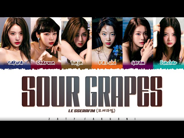 LE SSERAFIM (르세라핌) - 'Sour Grapes' Lyrics [Color Coded_Han_Rom_Eng] class=