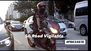 18Apr2023 Tampines Ave 9 #FBK3451E honda fireblade with flip up rear plate