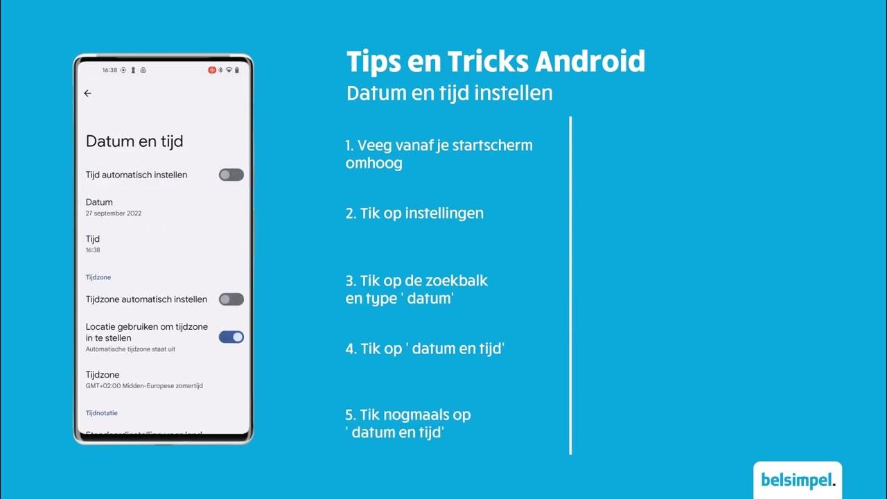Tips en Tricks - Android: Datum en tijd instellen - YouTube Tips En Tricks - Android: Datum En Tijd Instellen - Youtube