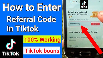 How to Add Referral Code In Tiktok || How to Enter Invitation Code On Tiktok Input Method
