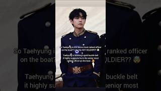 Taehyung with the Gold Belt 😳🥹 High ranked officer 😍 #v #taehyung #taehyungnews #taehyungimpact