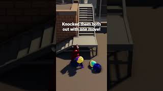 Crazy knockout on gang beasts