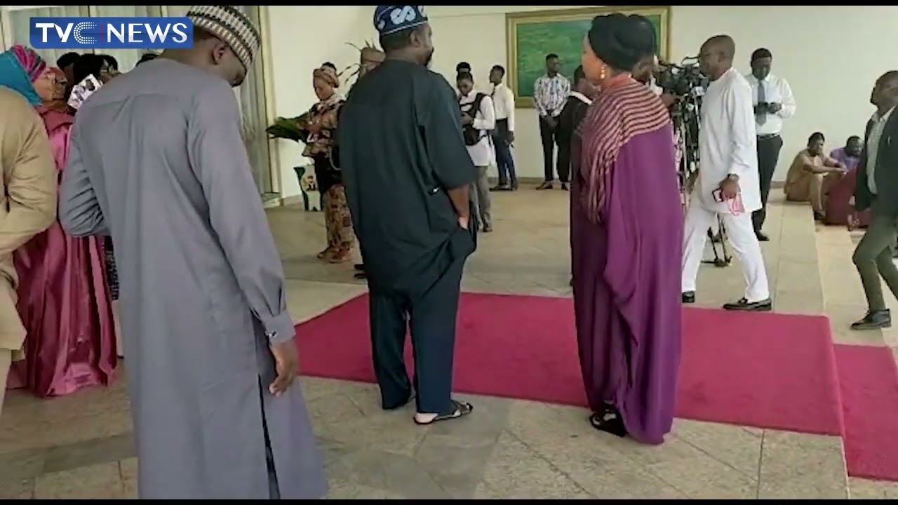 TRENDING: Family, APC Members Await Arrival Of President-Elect, Bola Tinubu