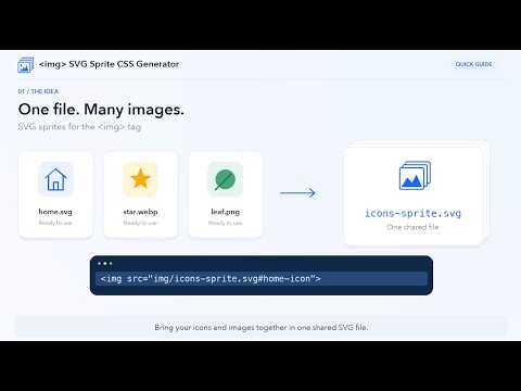 Image SVG Sprite CSS Generator