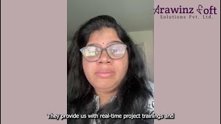 Ranjitha's Experience with Arawinz Soft Solutions: Python Full Stack Corporate Training screenshot 3