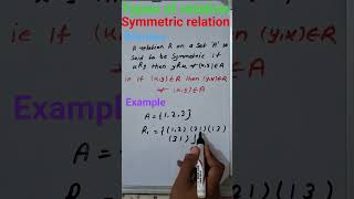 Symmetric Relation Difinition and Example