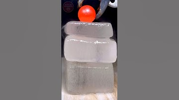 1000°C RHCB vs Ice Blocks 🧊🧊😱 #science #satisfying #experiment #asmr #rhcb #redhotballvs #ice