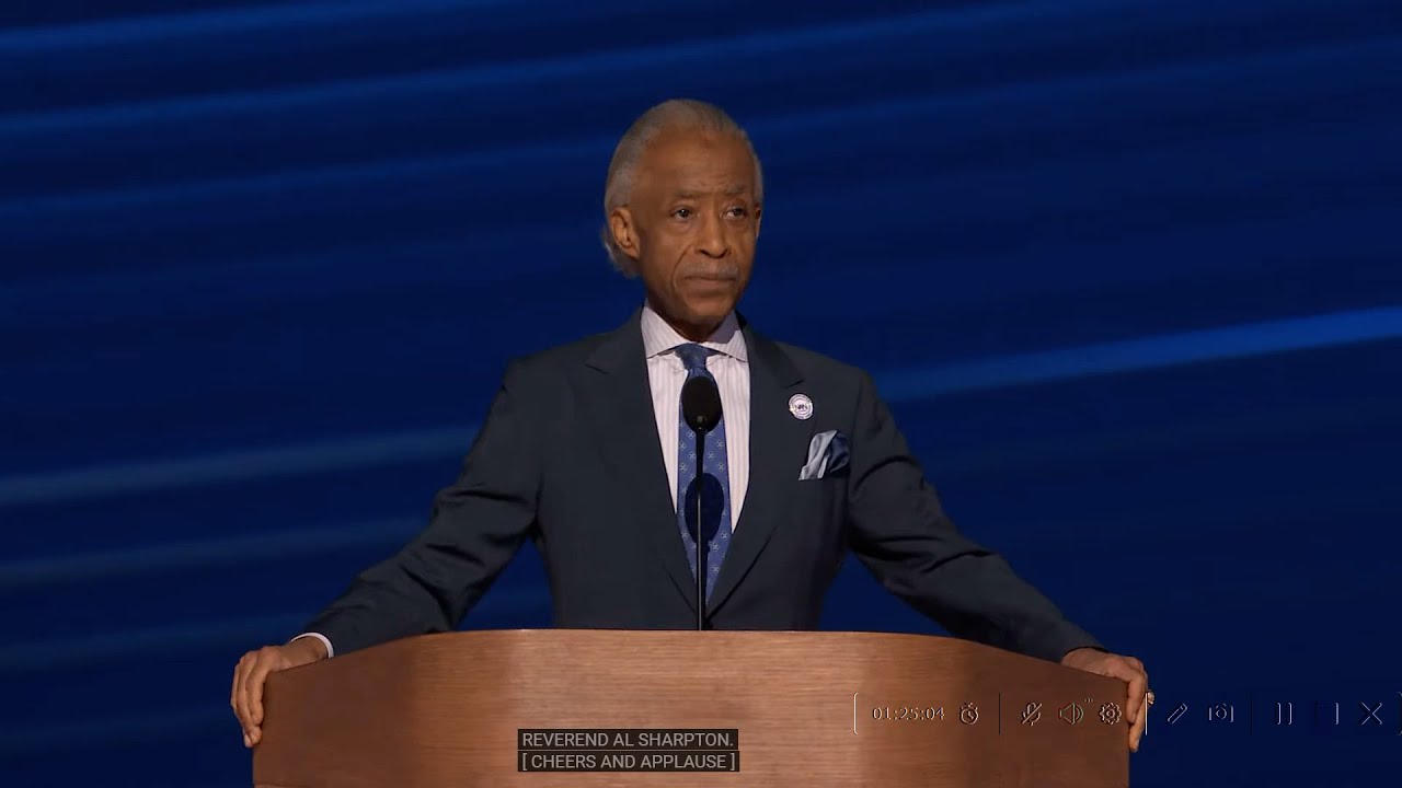 2024 DNC- Day 4 Rev. Al Sharpton, President of the National Action ...