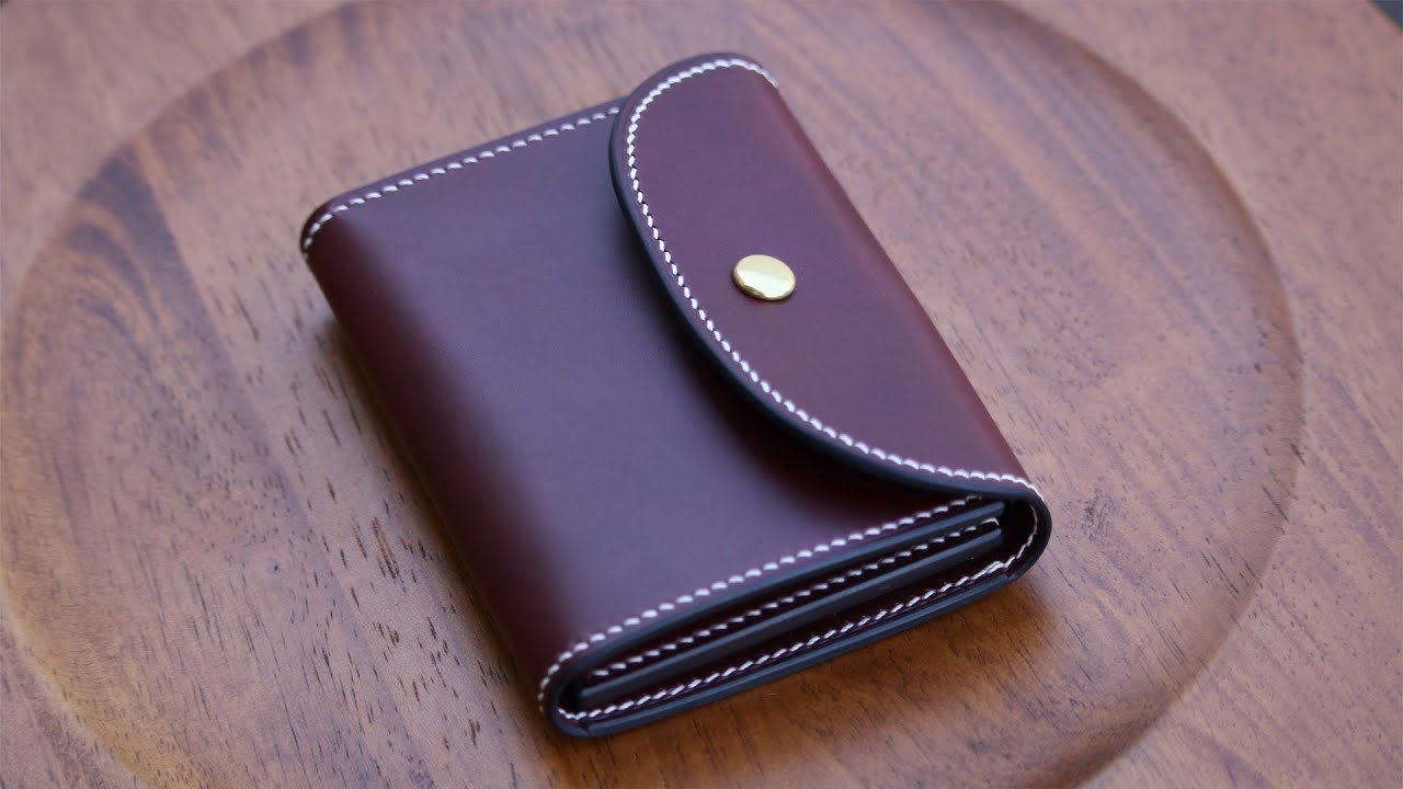 Make a wallet / Leather craft / Free pattern / 184 - YouTube