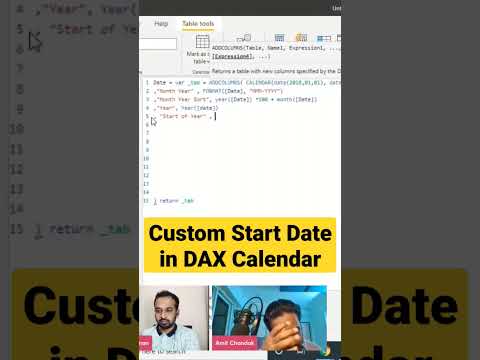 custom calendar start amd end date in DAX by taik18 and amit chandak