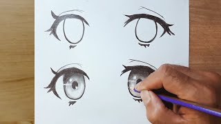 Kolay Anime Göz Çizimi Nasıl Yapılır | Karakalem Kolay Çizimler | How to Draw Anime Eyes