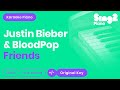 Friends (Piano Karaoke Instrumental) Justin Bieber & BloodPop