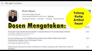 Cara Mengutip Artikel Dosen yang Ada di Google Scholarnya