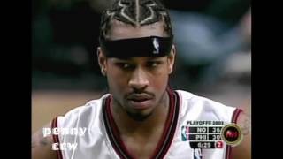 Allen Iverson 55pts FULL Highlights vs Hornets - Playoff Career HIGH! (2003)