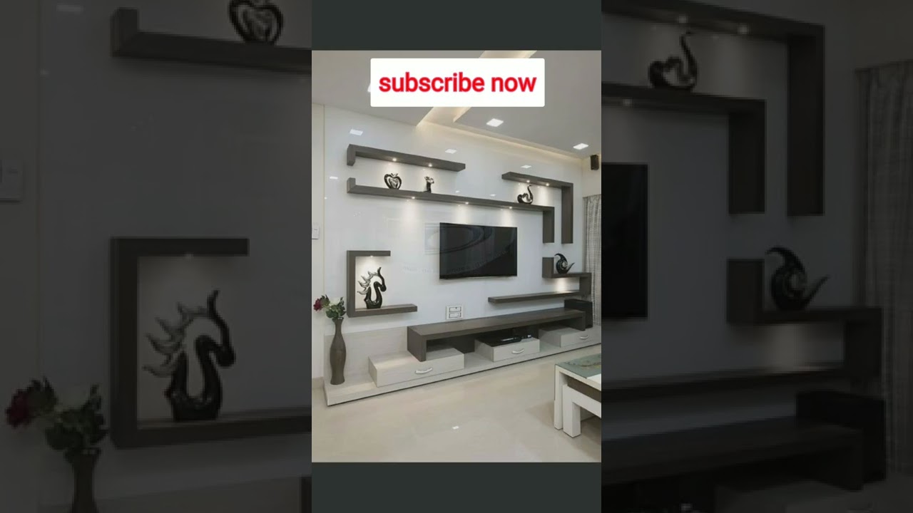 pop ceiling led tv design home decoration 