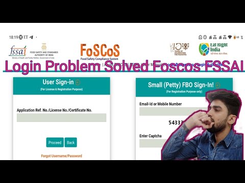 How to login on foscos FSSAI new portal | FosCos FSSAI  New Portal Login problem