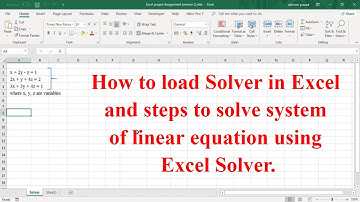 Solving system of linear equation using excel solver #Excel #Solver
