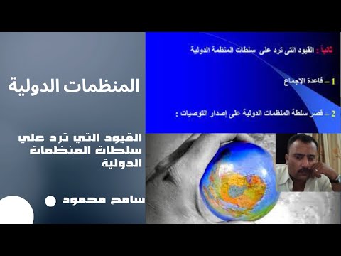 القيود التي ترد علي سلطات المنظمات الدولية منظمات  بنى