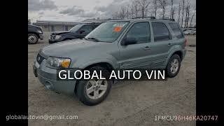 FORD ESCAPE 2006 1FMCU96H46KA20747