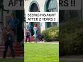 Seeing his aunt after 2 years !          #family #aunty #giviral #trendingshorts
