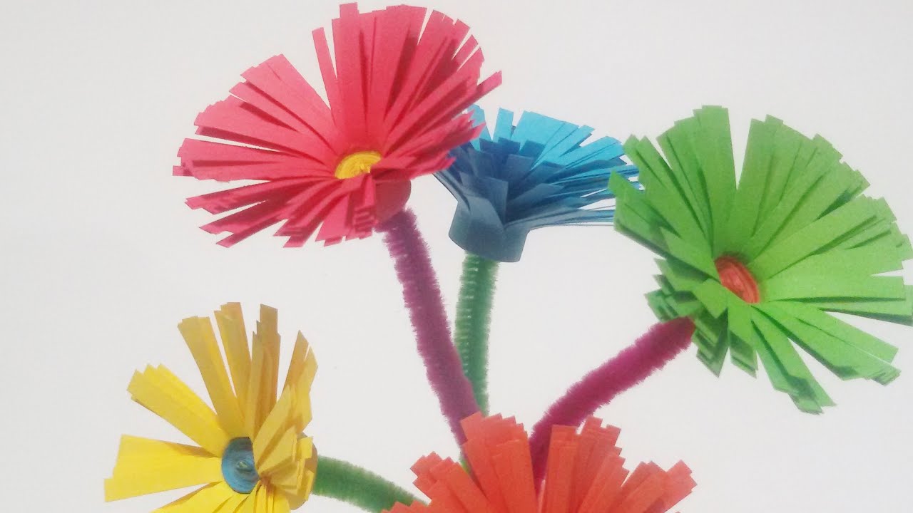 How to make beautiful paper daisies YouTube