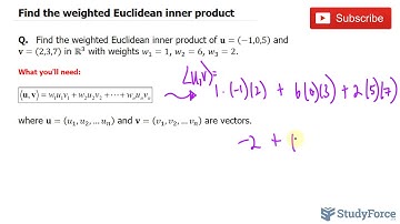 Find the weighted Euclidean inner product