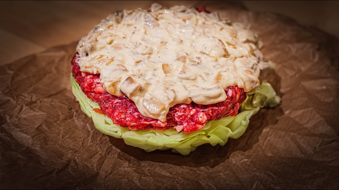 The Burger You’ve Never Tasted — Cabbage Bun & Creamy Mushrooms