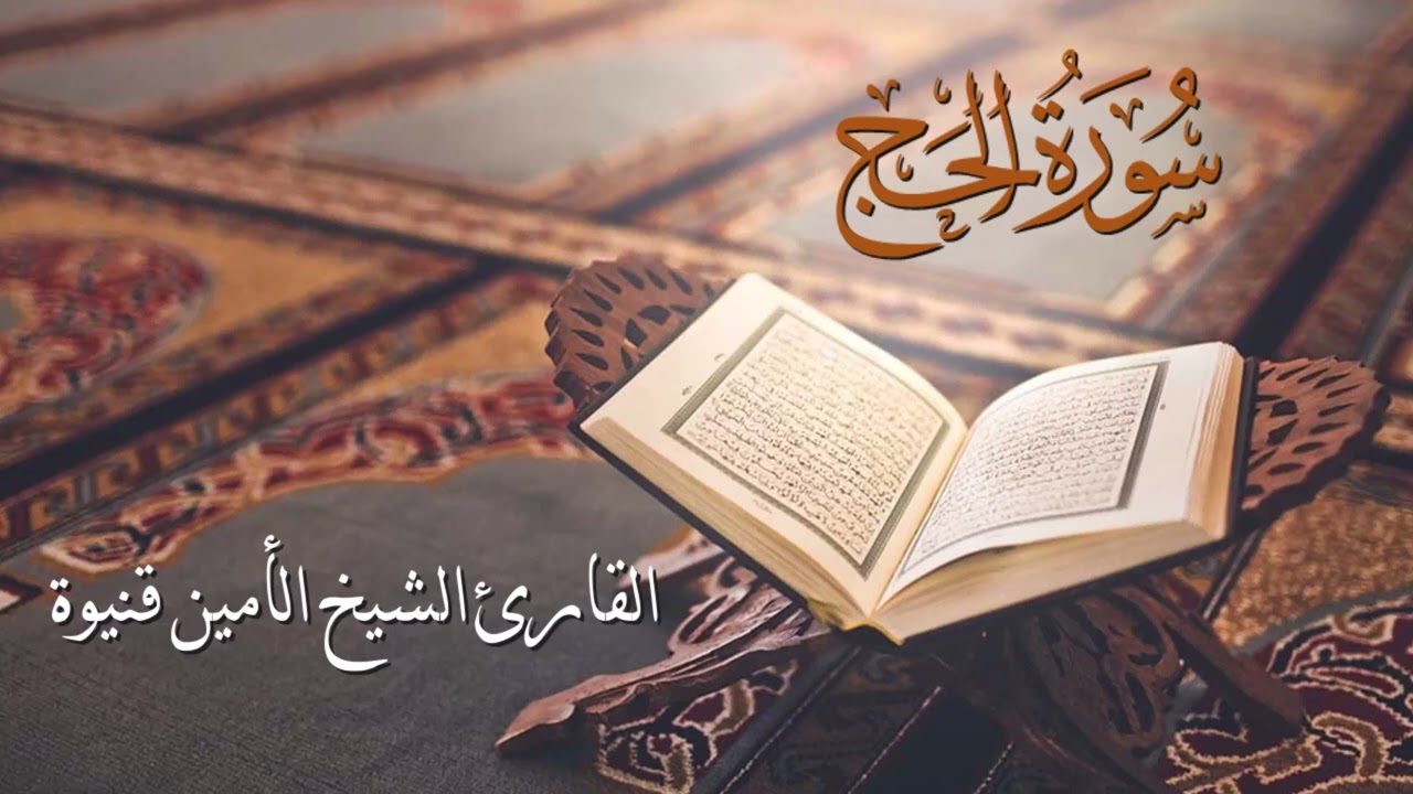 سورة الحج - القارئ الشيخ الأمين محمد قنيوة بجودة عالية