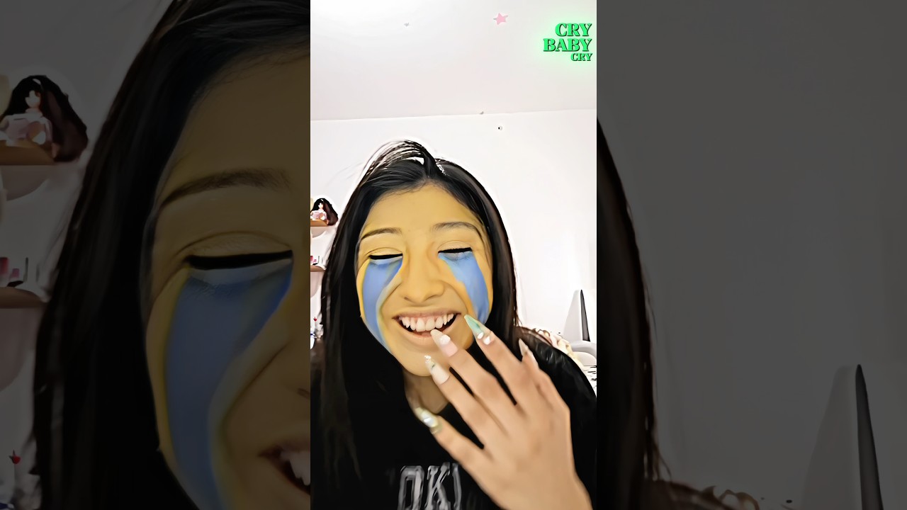Cry Baby Cry Makeup’s gone wrong 😂😛 #trending #crybaby #viral